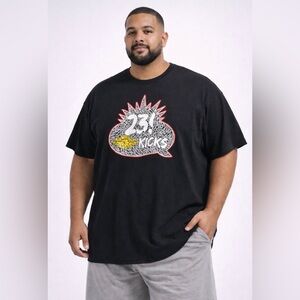 Jordan 23 Kicks Graphic Tee Black Jumpman Streetwear 3XL(A443)